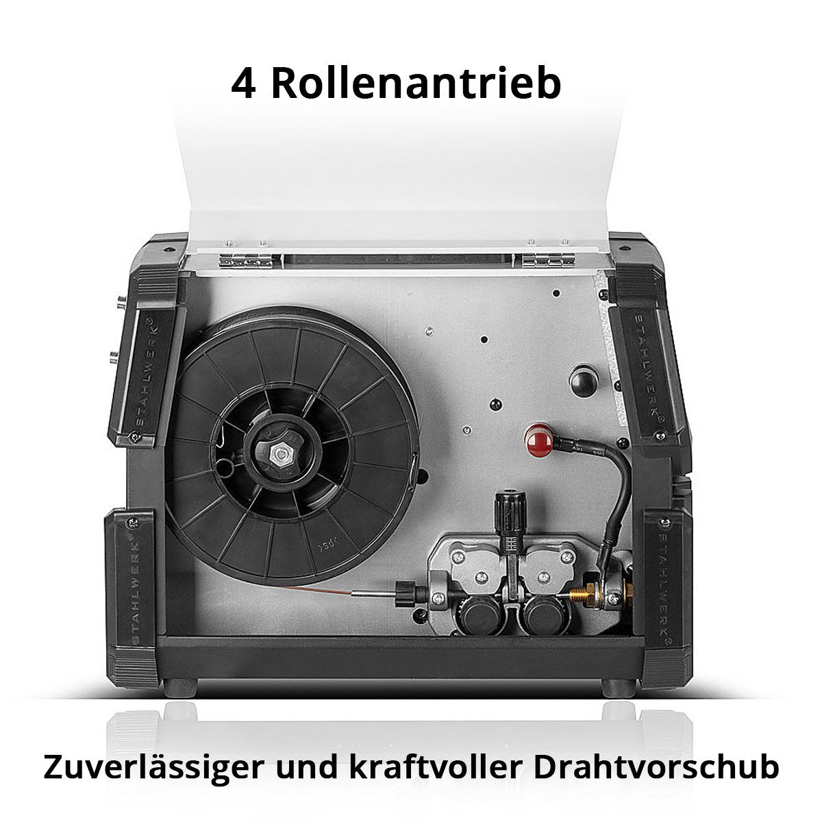 STAHLWERK Kombi-Schweißgerät MTM-200 ST Vollausstattung 3-in-1 Schutzgas-Schweißgerät | Inverter mit 200 A und synergischem Drahtvorschub für WIG | MIG MAG | MMA