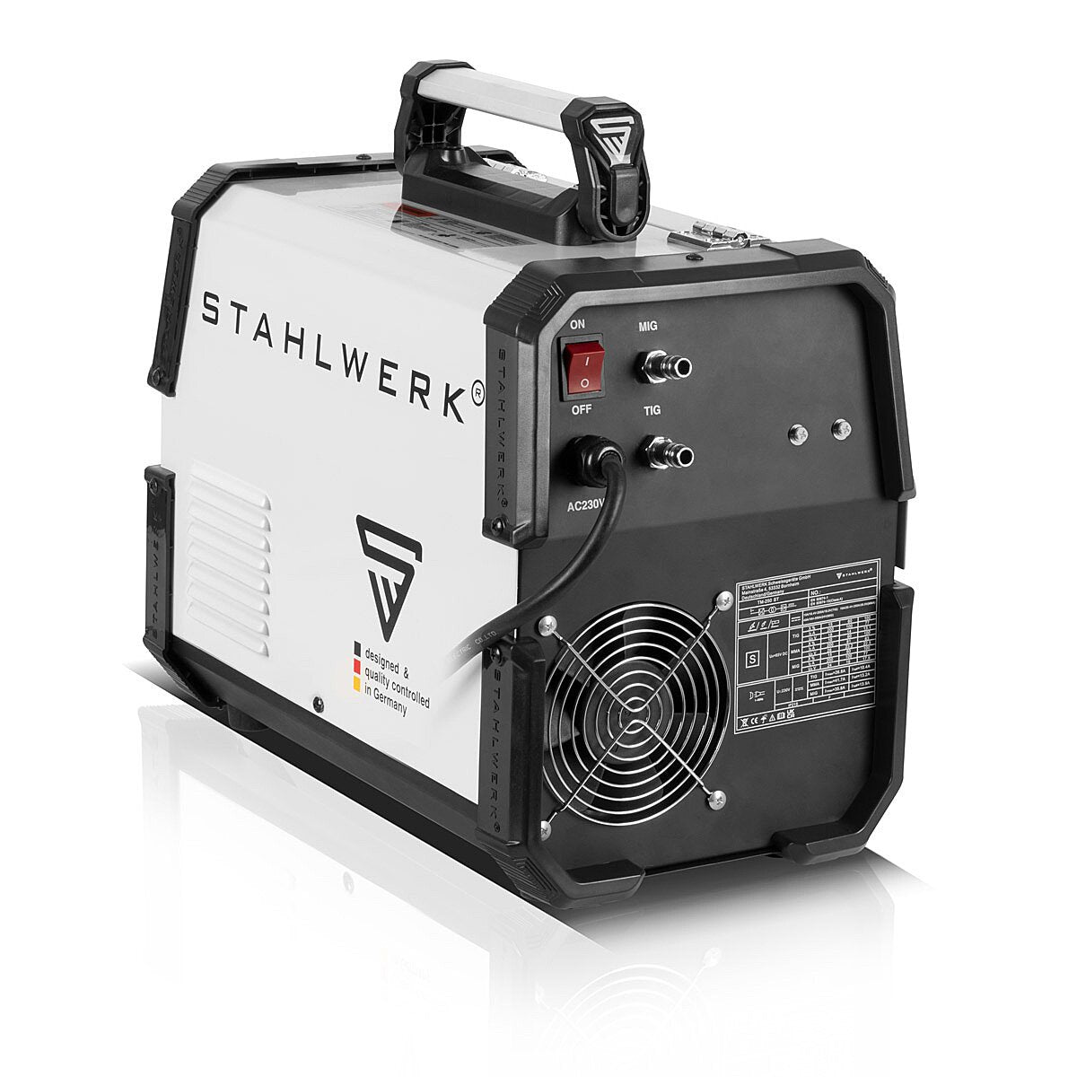 Stahlwerk combi welding device MTM-200 ST 3-in-1 protective gas welding device | Inverter with 200 A and synergic wire feed for WIG | Mig Mag | MMA