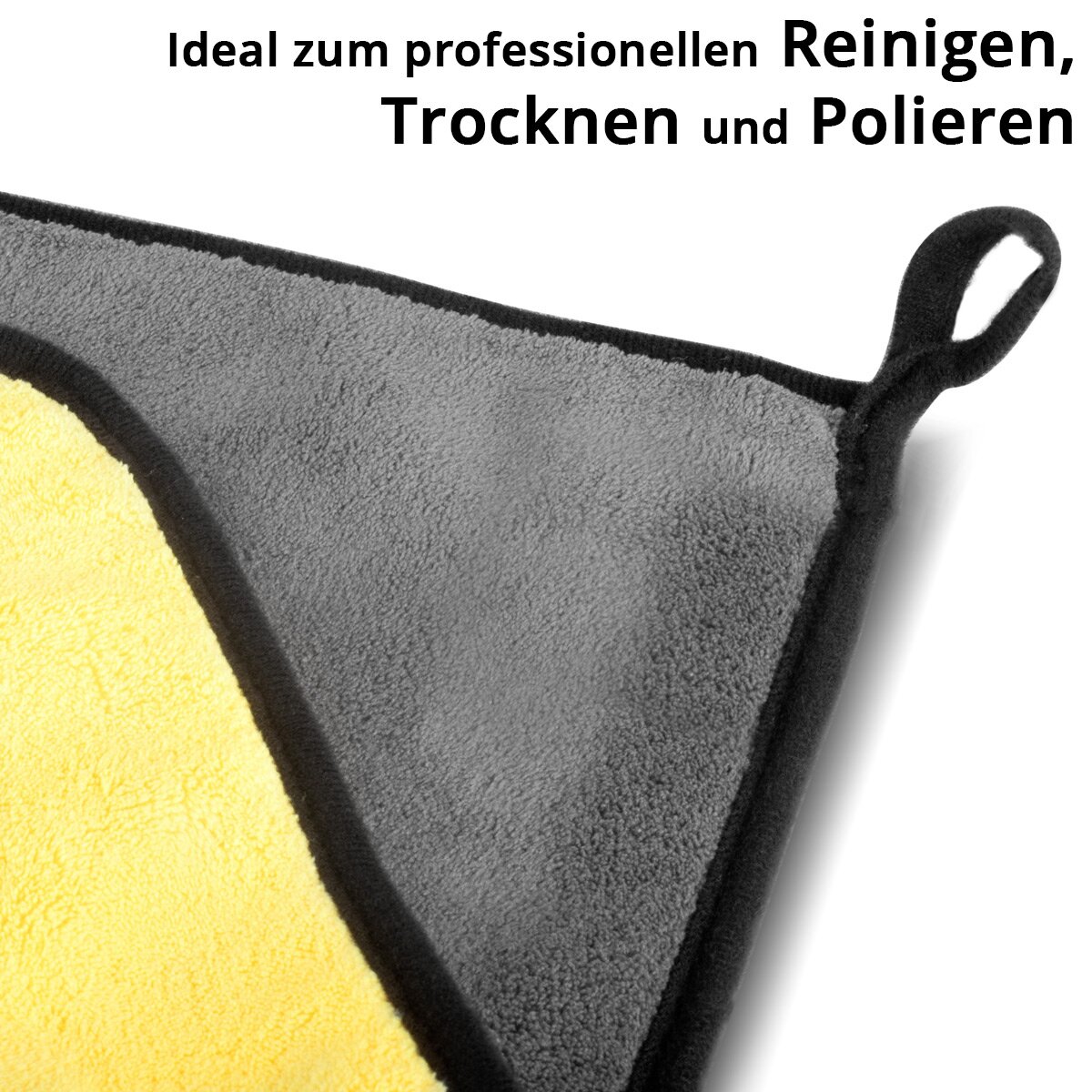 STAHLWERK Doppelseitiges Korallenvlies 10er Set 40 x 40 cm 600 gsm Mikrofaser-Handtuch | Trockentuch | Reinigungstuch | Poliertuch | Putztuch | Pflegetuch | Mikrofaser-Tuch