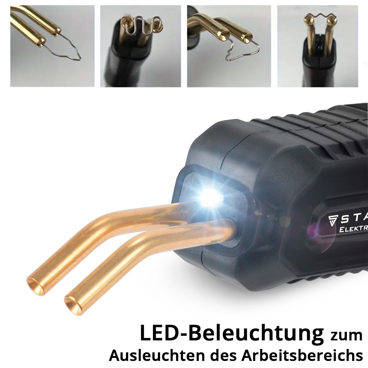 STAHLWERK Kunststoff Reparatur Set mit Akku-Kunststoff-Schweißgerät und 400 Schweißnägeln, Heißhefter | Dellenlifter | USB Smart Repair Ausbeulwerkzeug Set für Stoßstangen und Plastik-Bauteile