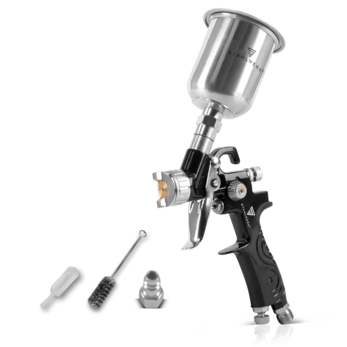 Stahlwerk HVLP painting pistol SG-125 ST with 0.8 mm nozzle and 125 ml of flow cups, professional spray gun | Spray gun | Spray gun