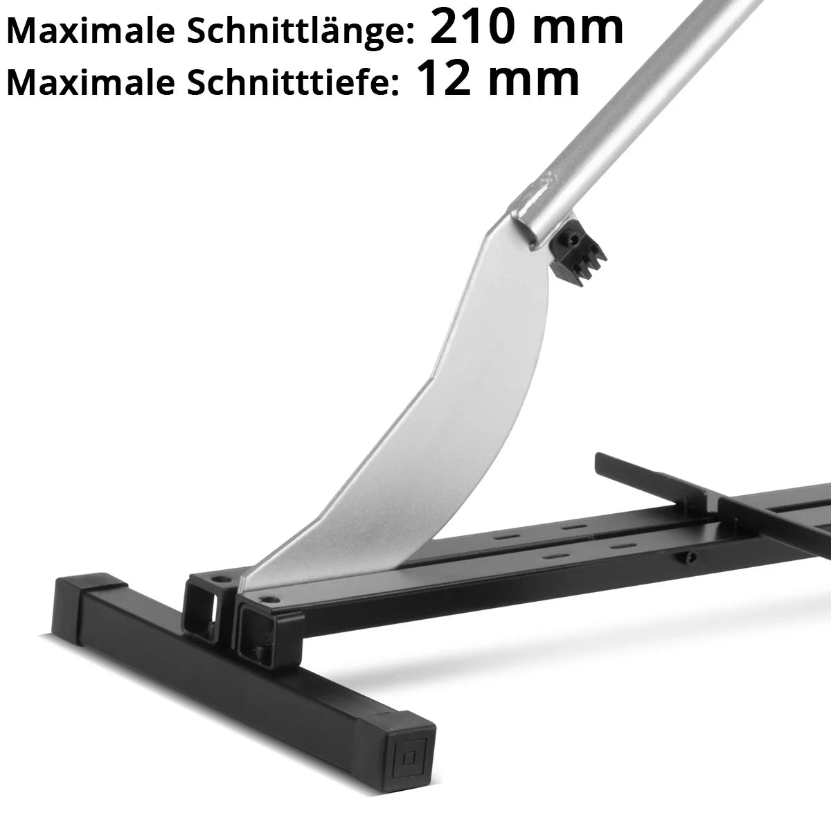 STAHLWERK Laminatschneider | Vinylschneider | Laminatcutter | Laminat Schneidegerät mit 210 mm Schnittbreite | maximale Schnittstärke 12 mm | Ideal für das Verlegen von Laminat