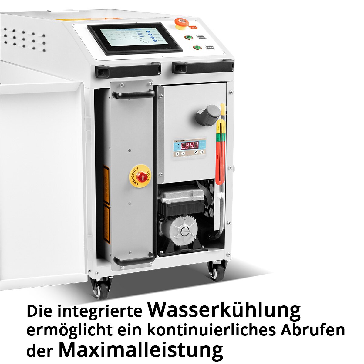 STAHLWERK 3-in-1 Laser-Schweissgerät WCD-1500 Laser Pro mit 1500 Watt, professionelle Handlaser-Schweißanlage zum präzisen Schweißen, Schneiden und Entrosten