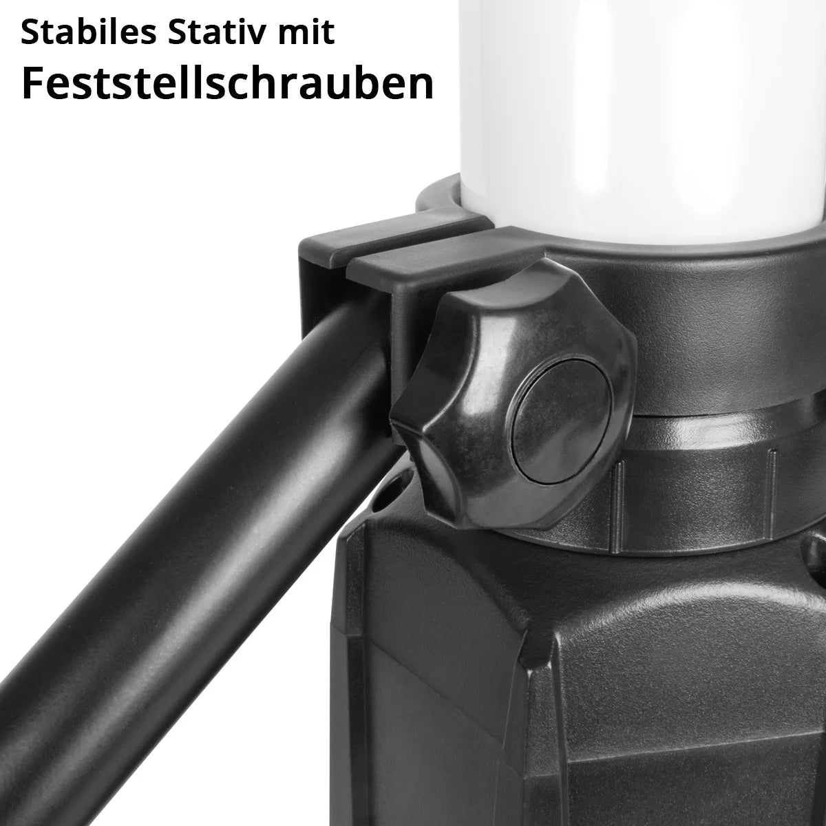 STAHLWERK 360° LED-Turm-Baustrahler TBS-30 ST | 30 Watt | 2.400 Lumen | 6.500 K Tageslichtfarbe | Li-Ion-Akku 7,4 V / 8000 mAh | IP44 | Akku-Arbeitsleuchte