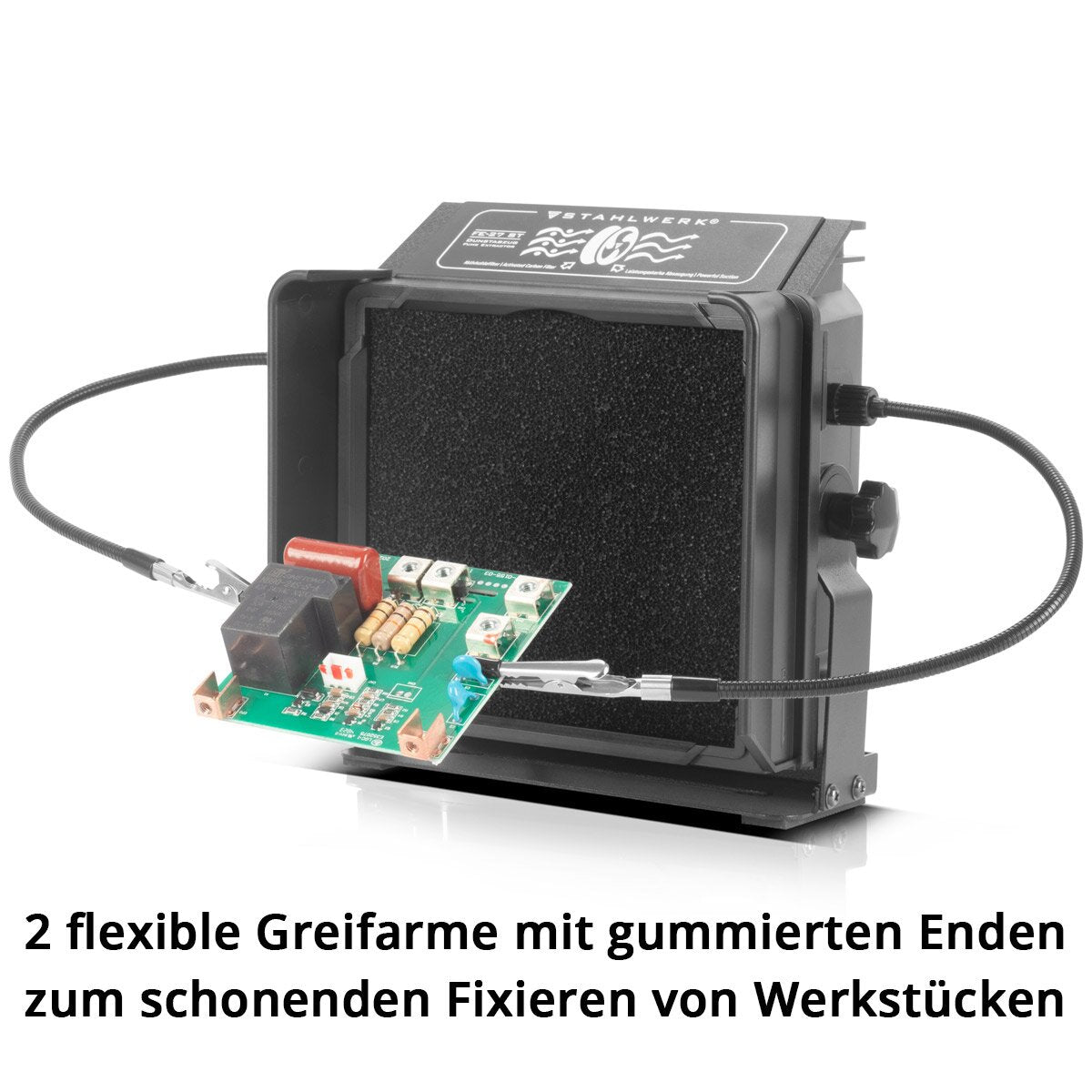 STAHLWERK Lötstation LHS750-ST mit 750 Watt im Komplett-Set | 2-in-1-Heißluft-Lötstation | Lötgerät | Lötkolben mit Lötabsaugung, Lötkolbenspitzen, Lötkolbenreiniger und Lötpaste