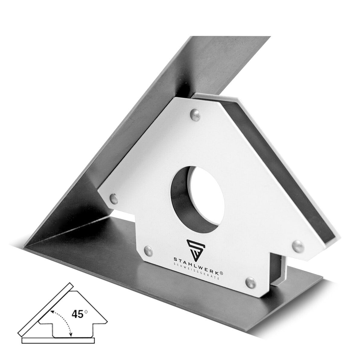 Steelwork 3 × magnetic angle welding angle 11.3 + 22.6 + 34 kg / 25 + 50 + 75 lbs