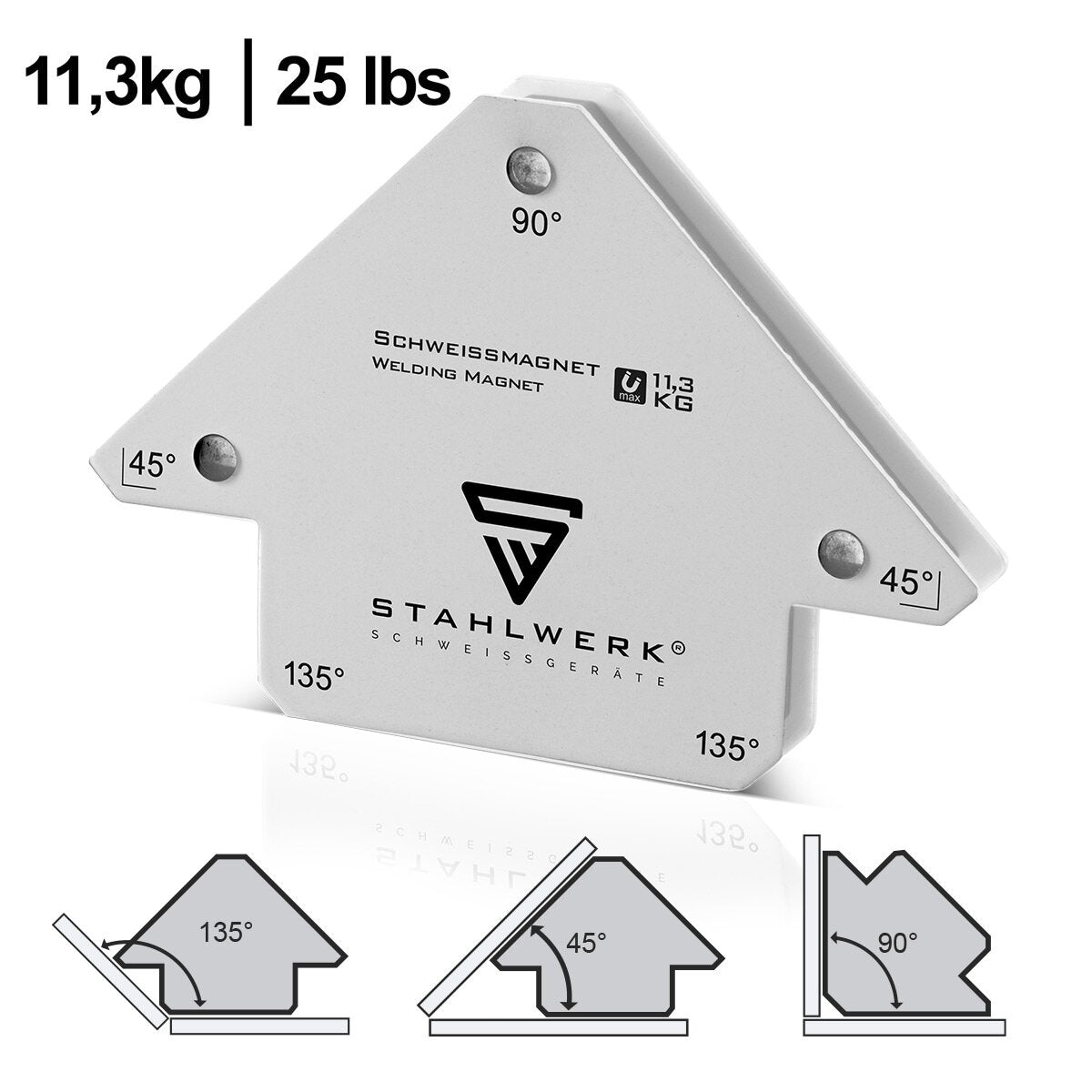 STAHLWERK Magnetwinkel Schweißwinkel 6er Set