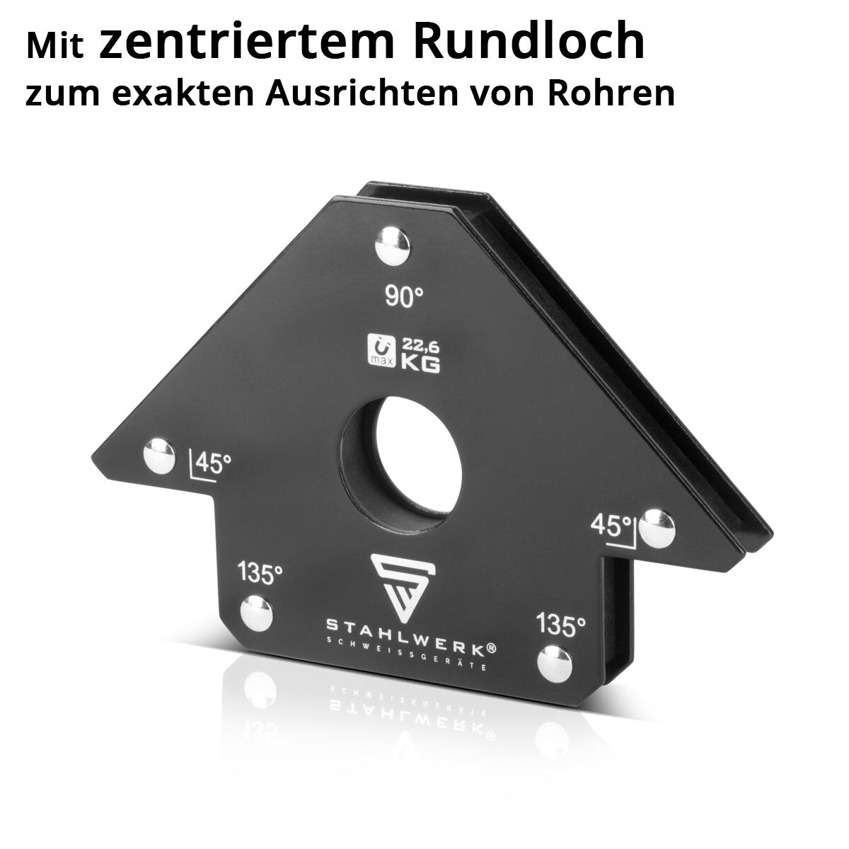 STAHLWERK 4er Set Magnet-Schweißwinkel 22,6 kg | 50 lbs praktischer Schweißmagnet | Magnetwinkel | Schweißpositionierer mit starker Haftkraft