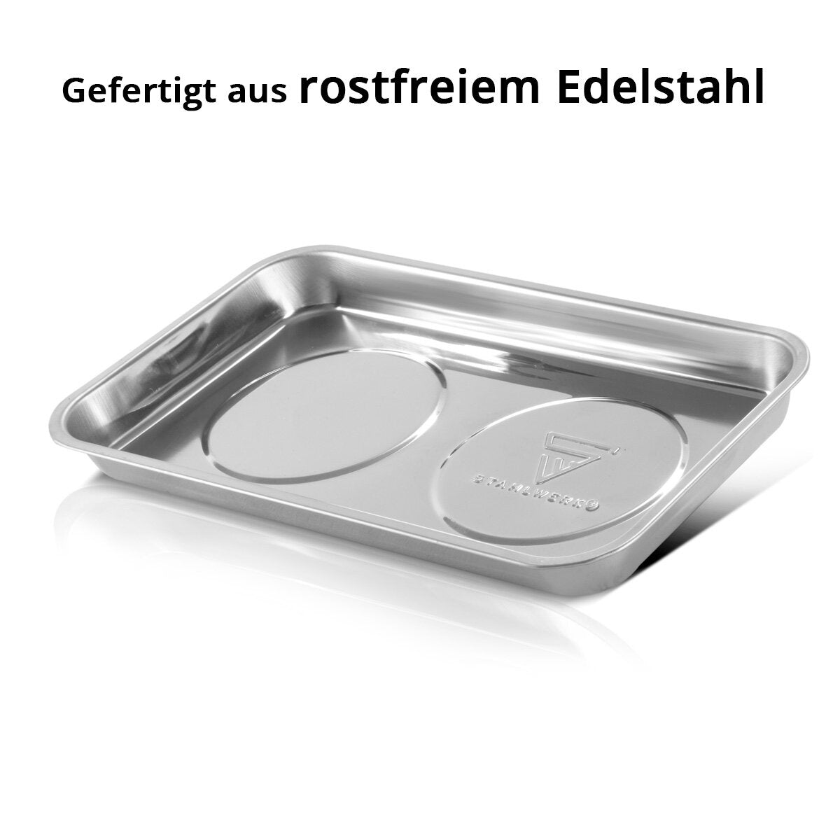 Stahlwerk Magnetschale MS-22 ST 3 Set 237 x 136 x 22 mm Magnnet plate | Screw bowl | Habbit shell | Magnneta blind | Magnetic bowl made of stainless steel with strong adhesive power for screws, nails and tools