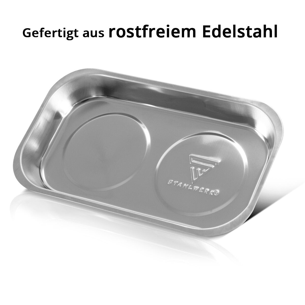 Stahlwerk Magnetschale MS-28 ST 237 x 136 x 28 mm Magnnet plate | Screw bowl | Habbit shell | Magnneta blind | Magnetic bowl made of stainless steel with strong adhesive power for screws, nails and tools