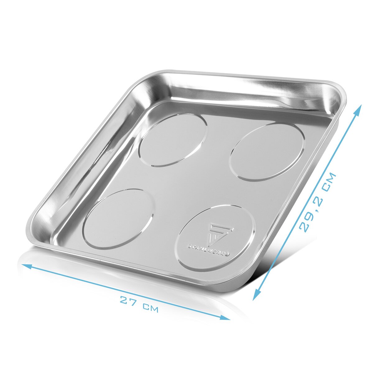 Steelwork Magnetic Chancele MS-30 ST 3 Set 270 x 292 x 30 mm magnetic plate | Screw bowl | Habbit shell | Magnneta blind | Magnetic bowl made of stainless steel with strong adhesive power for screws, nails and tools