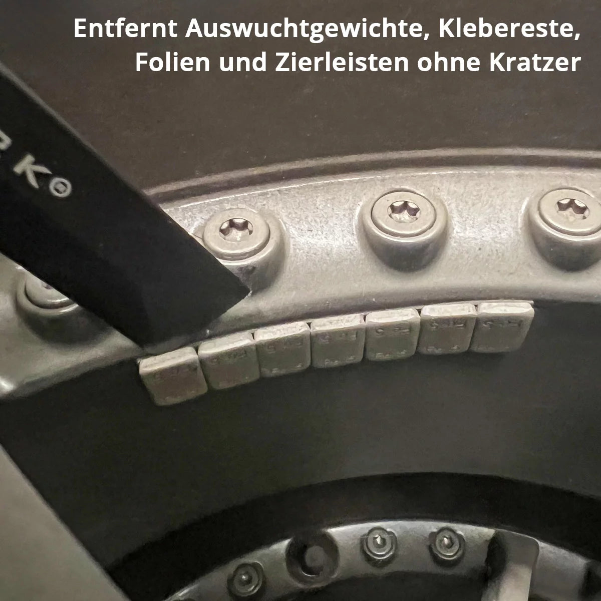 STAHLWERK 4-teiliges Kunststoff-Meissel und Schaber-Set 18-35 mm | Entfernt schonend Auswuchtgewichte, Klebereste, Dichtungen oder Zierleisten | Ergonomisch und materialschonend für Kfz und Handwerk