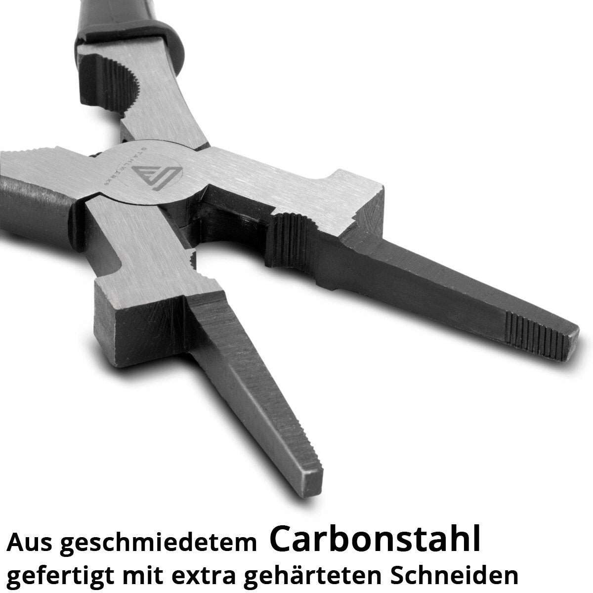 STAHLWERK MIG MAG Schweißzange MSZ-203 ST 8" | 203 mm Langversion 4-in-1 Düsenzange | Schweißerzange | Spezialzange für MIG MAG Schweißbrenner