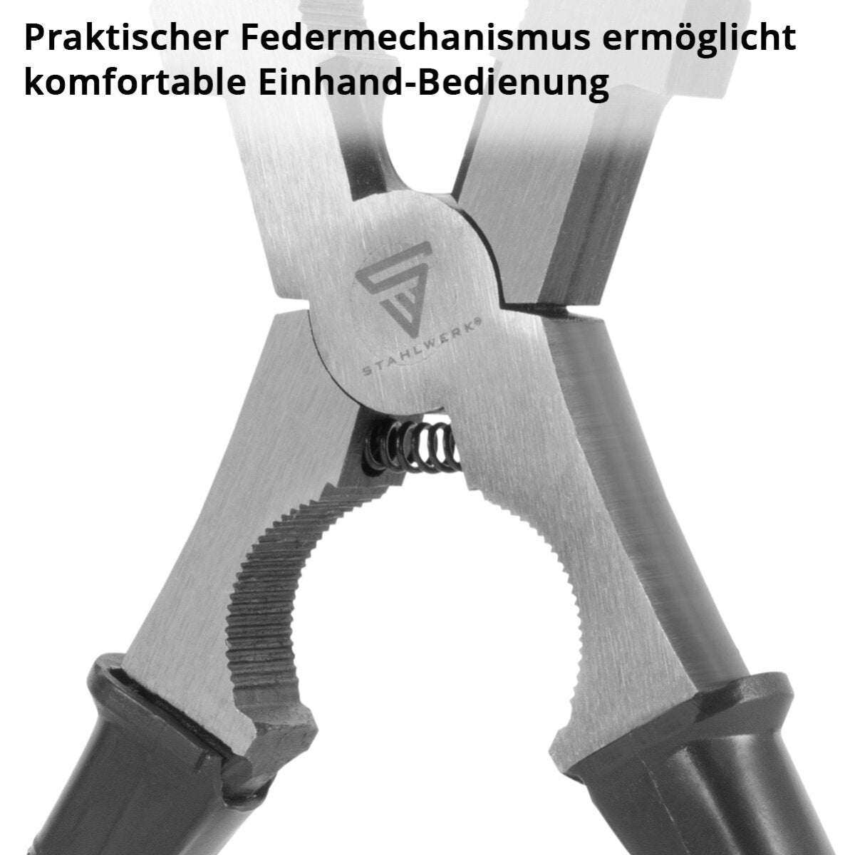 STAHLWERK MIG MAG Schweißzange MSZ-203 ST 8" | 203 mm Langversion 4-in-1 Düsenzange | Schweißerzange | Spezialzange für MIG MAG Schweißbrenner