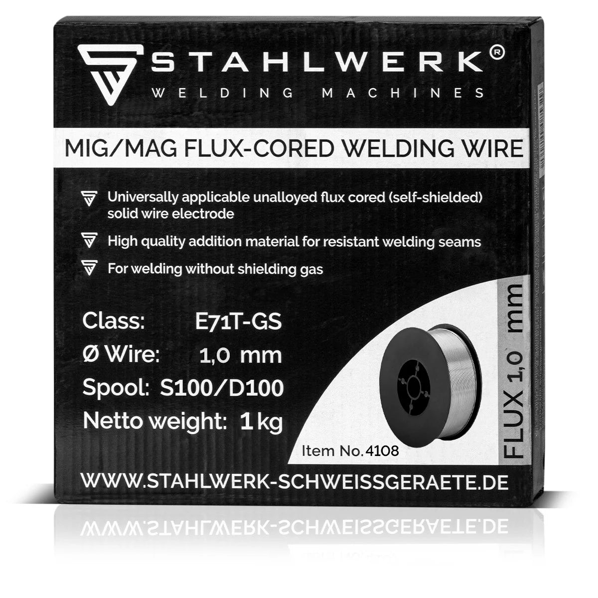 Steel mill 2 x welding wire Mig Mag Fill wire E71T-GS 1.0 mm S100/D100 1 kg