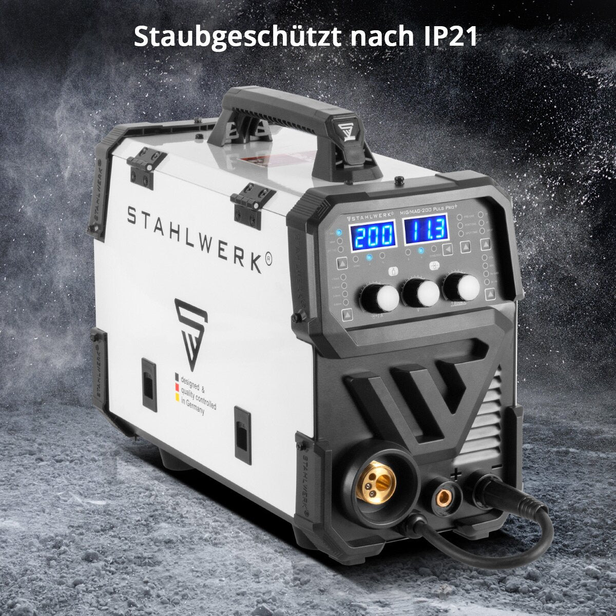 Stahlwerk Mig Mag 200 Spot Puls Pro, fully synergian IGBT Inverter, 5 in 1 combination device with spot function and 200 ampere, aluminum | Fill wire | Mig Mag | ARC MMA | Lift Tig | Pulse