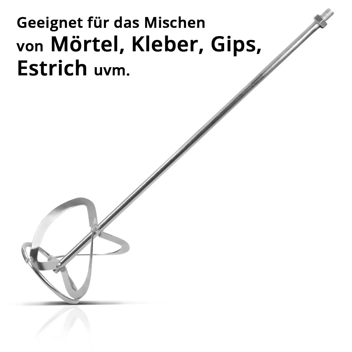 STAHLWERK agitator RW-1200 ST | 1,200 W and 850 rpm | Electric mortar stirrer with additional whisk 120 x 600 mm | Speed ​​control and safety switch | Concrete mixer | Paint stirrer | color mixer