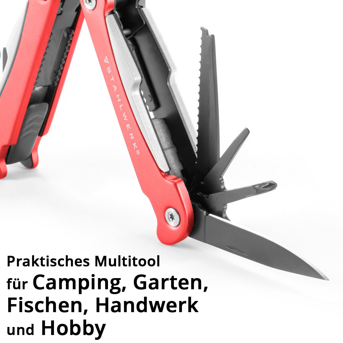 Stahlwerk Multitool 1. FC Köln Edition with 13 tools High -quality pocket knife | Folding knife | Multifunctional tool with knife, saw, file, combination, wire cutter, screwdriver and much more.