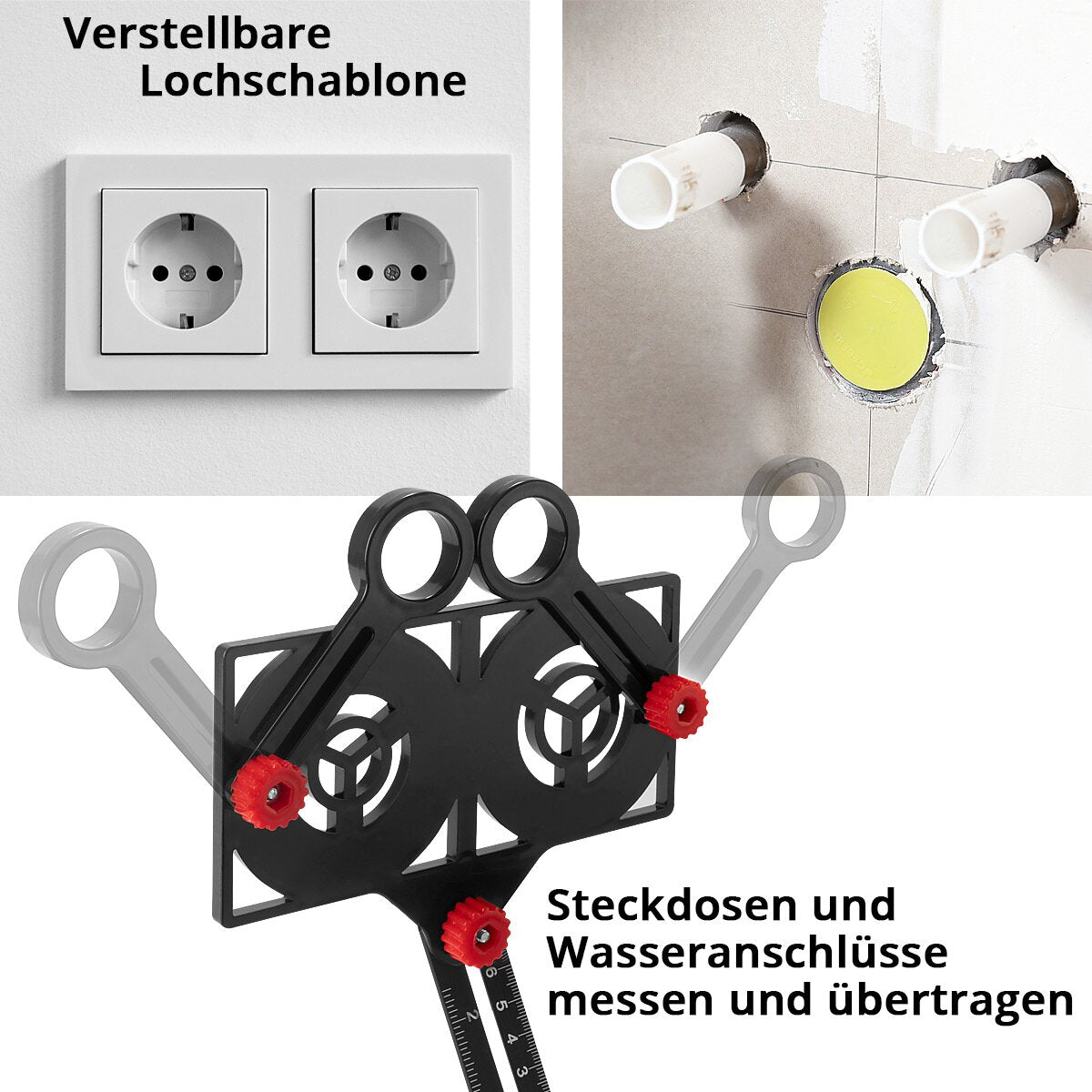 Linea di misurazione multi-angolo 6-in 1 Stahlwerk per una creazione precisa di stencil, angolo di alta qualità | Modello angolare | Teoria del contorno | Strumento modello | Strumento di misurazione in alluminio