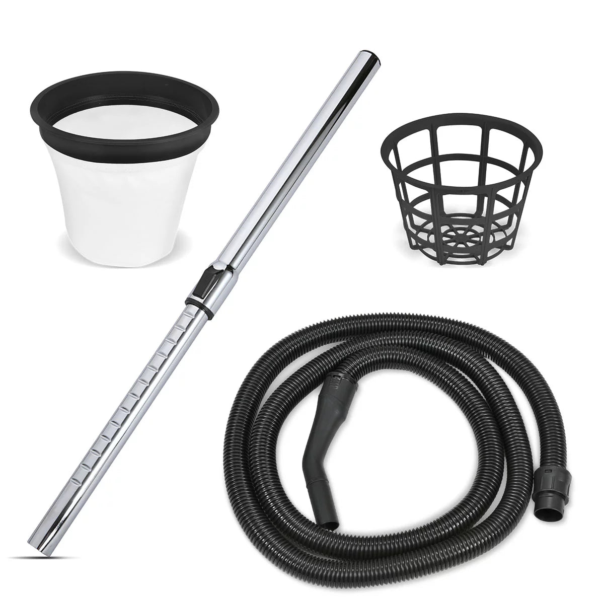 STAHLWERK wet and dry vacuum cleaner VCL-1400 ST | 1400 W industrial vacuum cleaner with 60 L metal container | Blowing and dust shaking function, safety shutdown | Powerful workshop vacuum with accessories