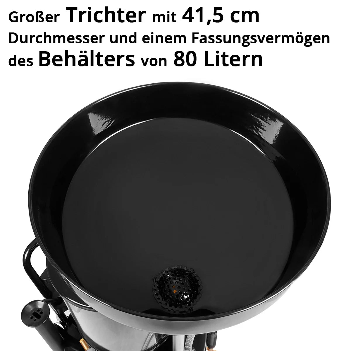 STAHLWERK Ölabsauganlage OD-71 ST mit 80 l Fassungsvermögen | Öl Auffangbehälter | Ölauffangwagen | Mobiler Ölabscheider | Ölablassgerät mit Vorkammer zum Auffangen von Altöl