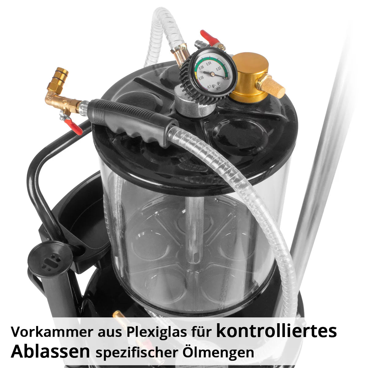 STAHLWERK Ölabsauganlage OD-71 ST mit 80 l Fassungsvermögen | Öl Auffangbehälter | Ölauffangwagen | Mobiler Ölabscheider | Ölablassgerät mit Vorkammer zum Auffangen von Altöl