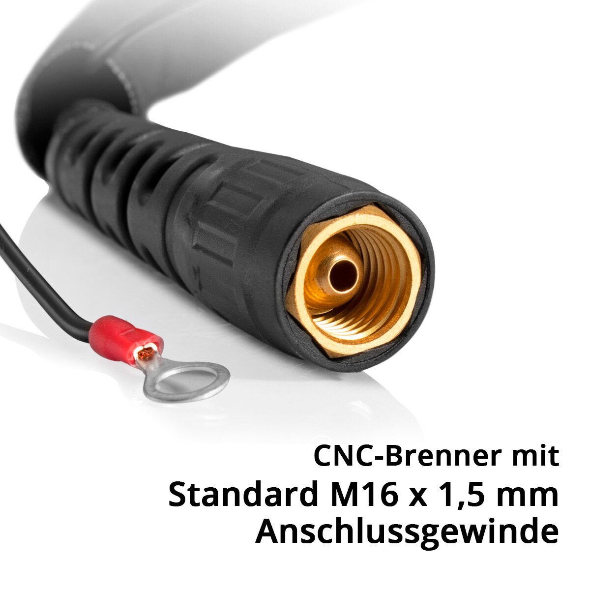 Steelworks P60 CNC Brenner | Plasma Grenner | Brûleur de coupe avec boîtier en acier inoxydable et tête de laiton de haute qualité pour couteau à plasma avec un domaine pilote comprenant un ensemble de tuyaux de 5 m