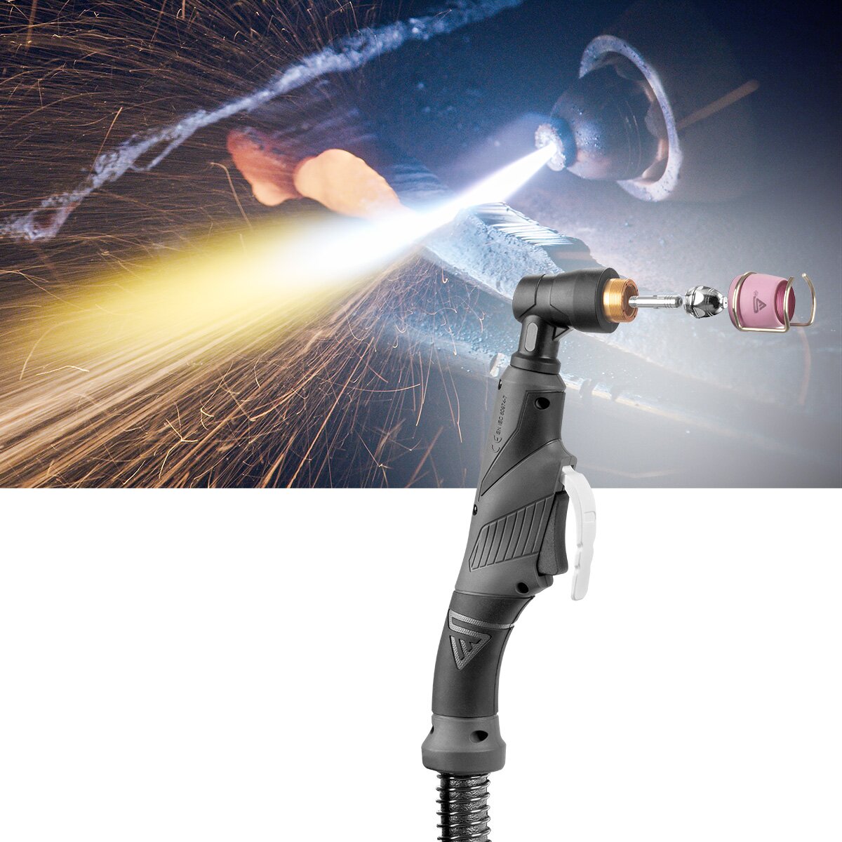 Brûleur de coupe en plasma en acier P-60 avec 5 mètres de paquet de tuyau jusqu'à 70 ampères / couteau à plasma / accessoires de soudage en acier d'origine