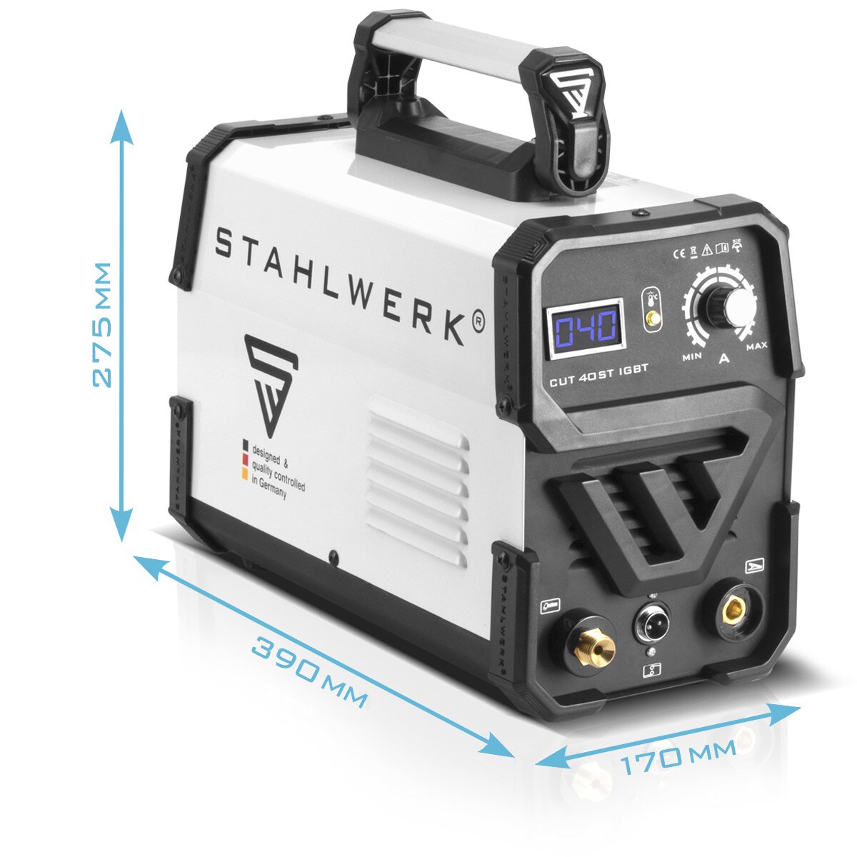 STAHLWERK Plasmaschneider CUT 40 ST IGBT - Vollausstattung / Plasmaschneidgerät mit 40 A und HF Kontaktzündung