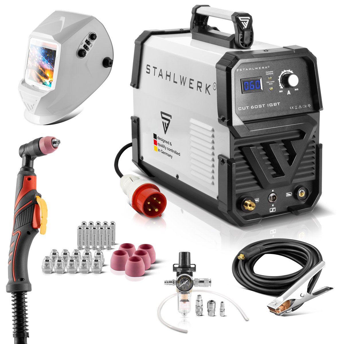 Steelworks plasma cutter cut 60 st IGBT - full equipment / plasma cutting device with HF ignition