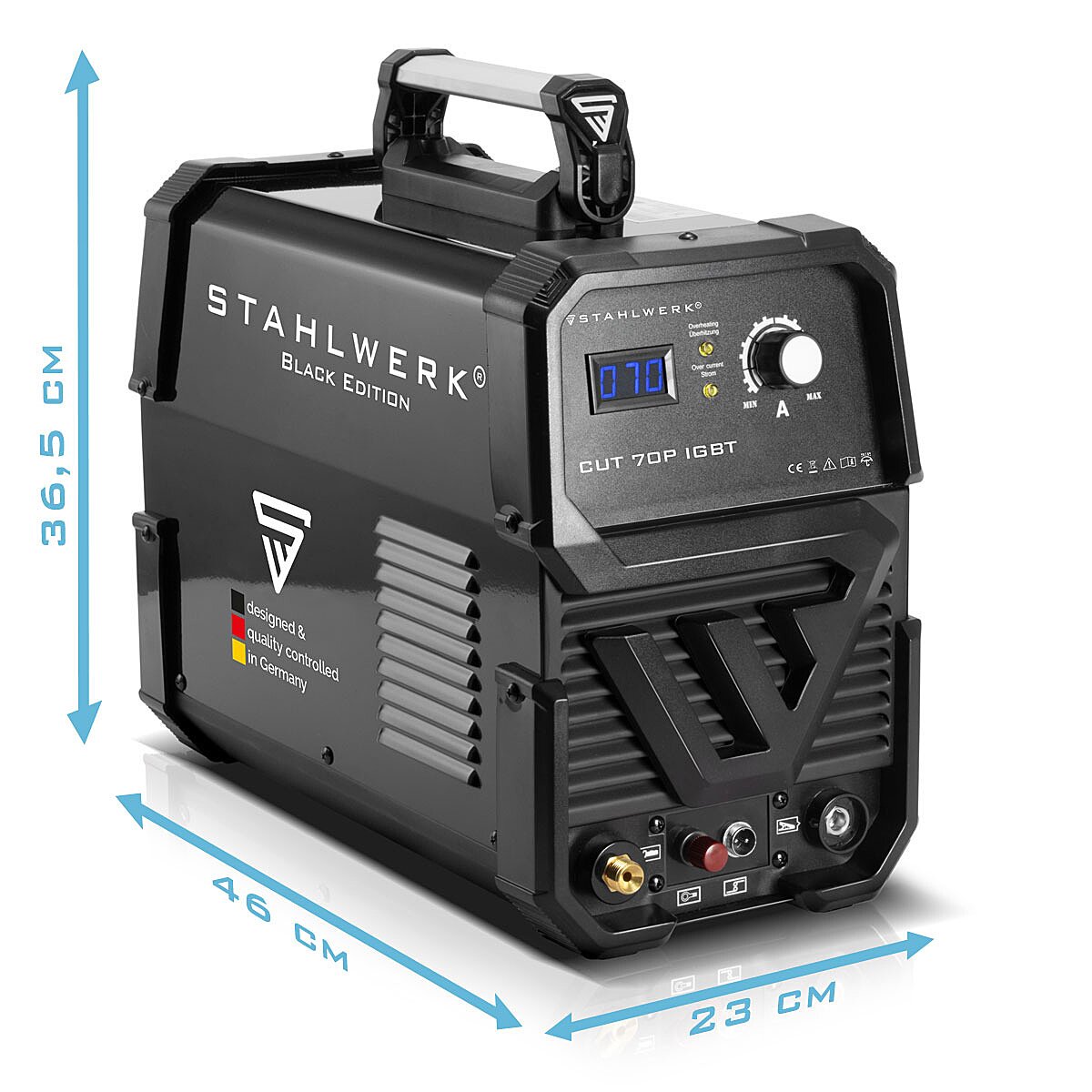 STAHLWERK CUT 70 P IGBT Plasmaschneider mit 70 Ampere Pilot-Zündung bis 25 mm Schneidleistung für Flugrost geeignet