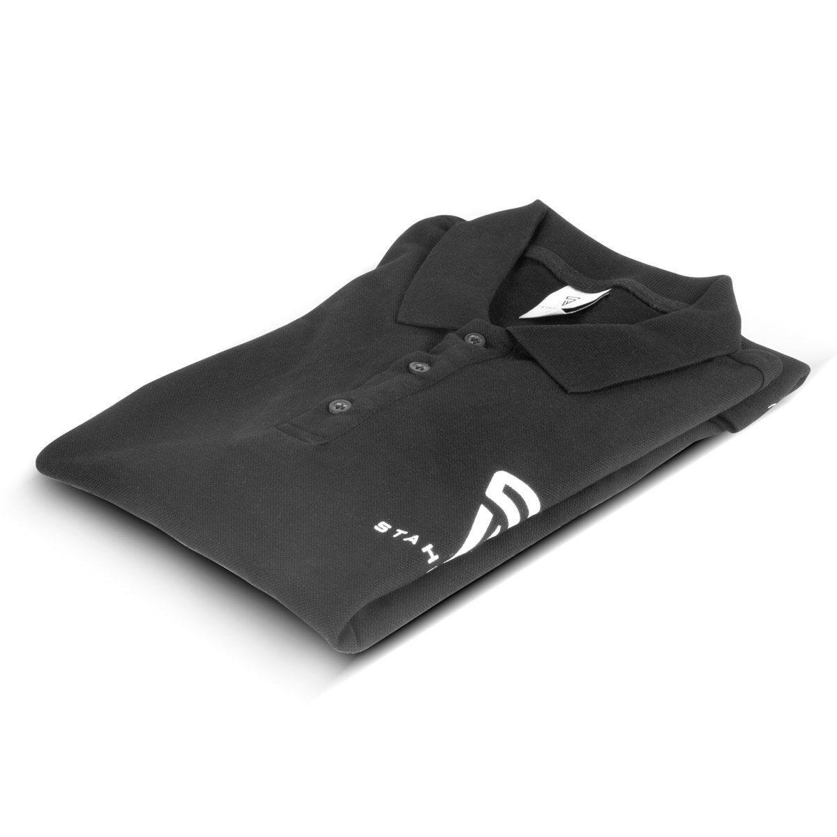 Steelworks polo shirt size XXL black short-sleeved polo shirt with logo print made of 100% cotton