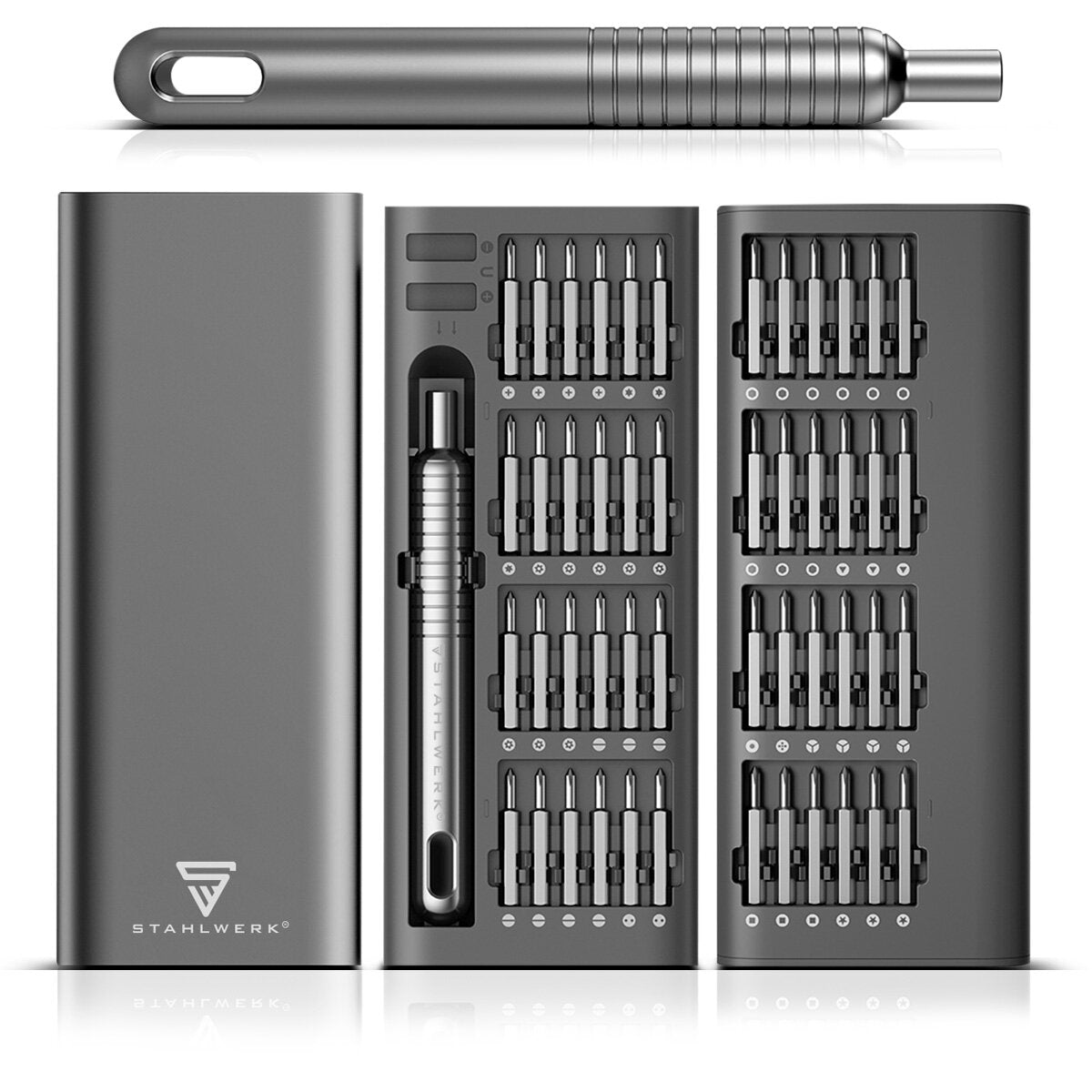 Steelworks precision screwdriver set PSS-51 ST 51-piece fine mechanics set | Fine tools | Fine ride -on converter | Fine screwdrivers with chrome-vanadium-bit set