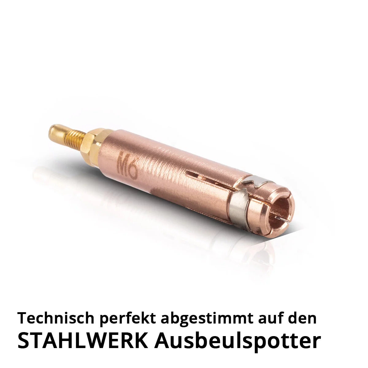 STAHLWERK 2 x Punktschweisselektrode mit M6 Gewinde für Anschweissbolzen, Smart Repair Zubehör für Ausbeulspotter / Dellenlifter / Punktschweissgerät / Ausbeulwerkzeug zur Reparatur von Kfz Karosserien