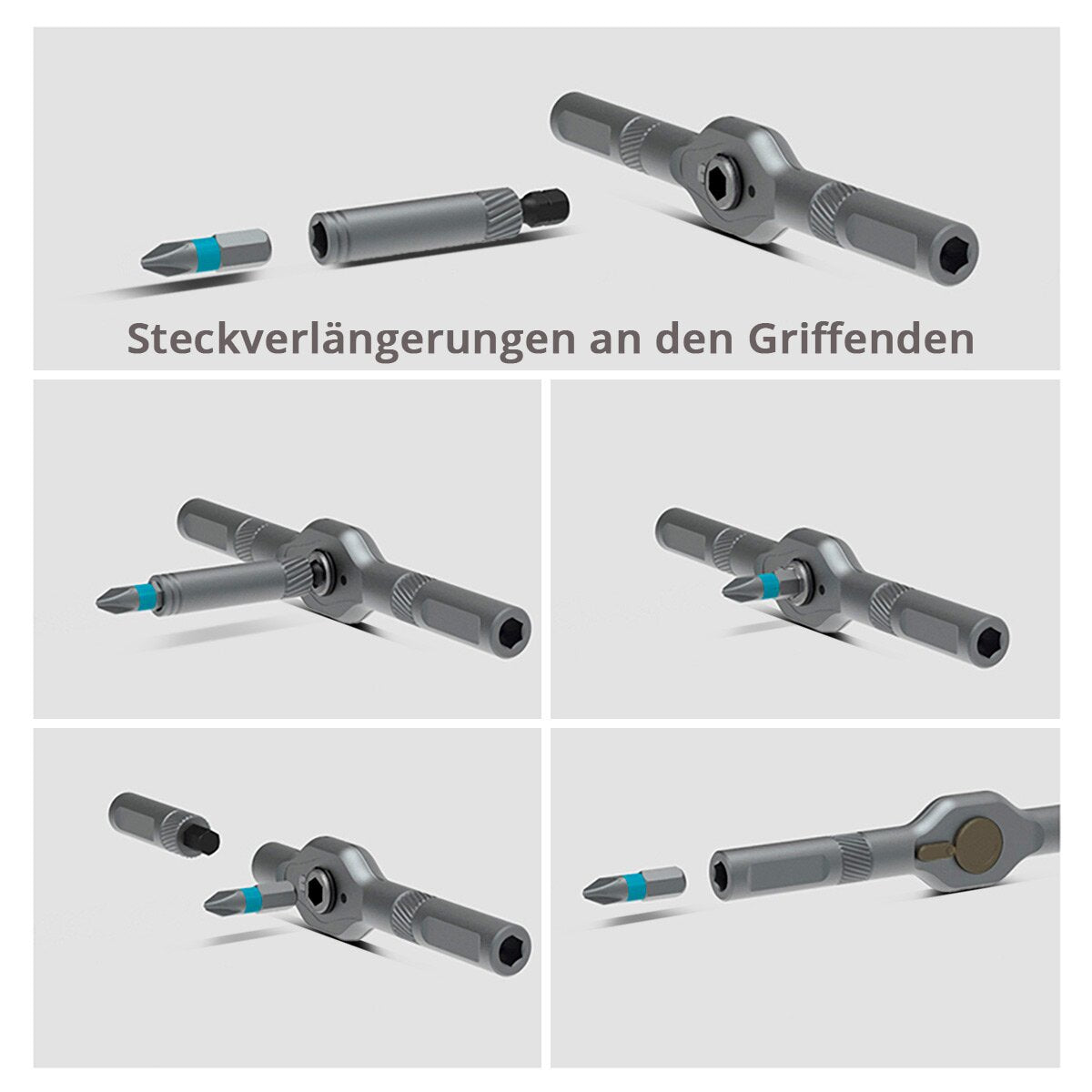 Steel mill ratchet-screw-turn-down set RBS-42 ST 42-part ratchet | Ratchet keys | Split key | Ratchet screwdrivers with a T-handle and extensive bit set