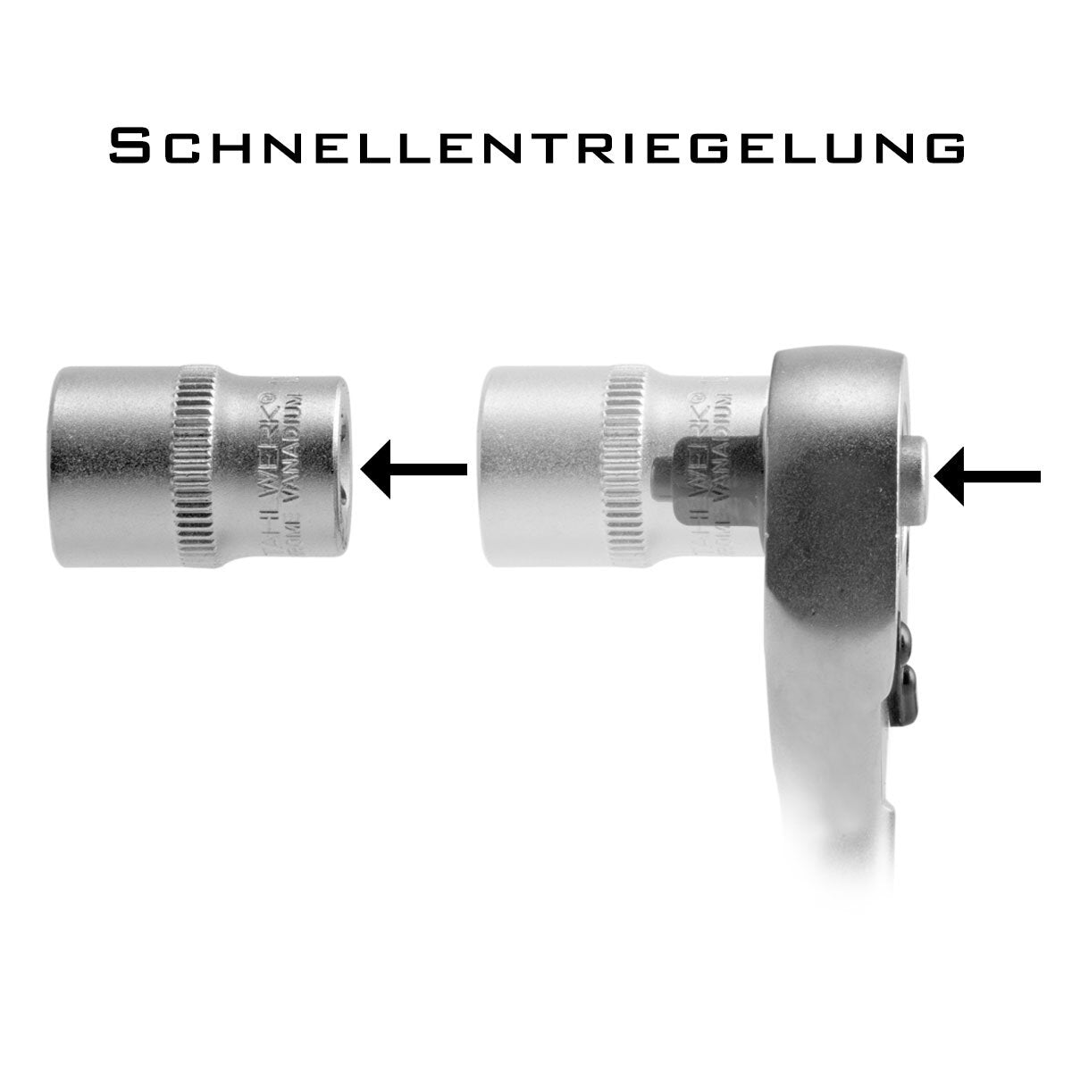 Scatola a cricchetto professionale da 60 parti in acciaio con crack di commutazione da 1/2 pollice da denti da crollo del vanadio Chrome, compresa il tasto socket e il set di bit S2 in acciaio