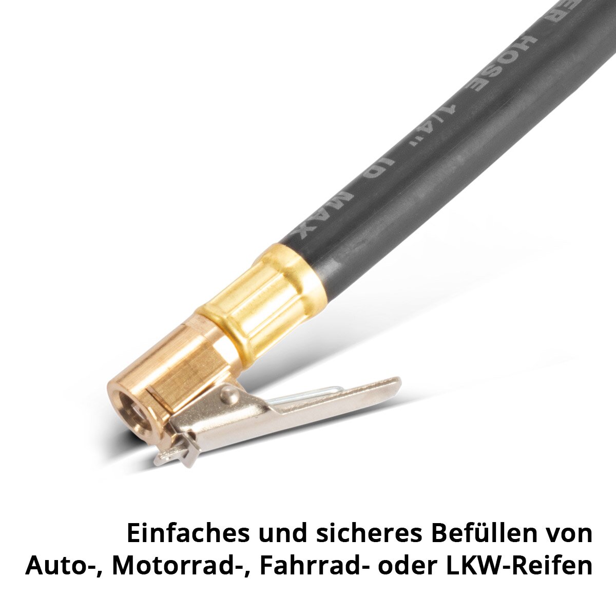 STAHLWERK Digitale Druckluft-Reifenfüllpistole DRD-18 ST | Druckluft Reifenfüller mit digitalem Manometer | Reifendruckprüfer für PKW, LKW, Motorrad, Fahrrad | Messbereich 0-18 Bar / 0-255 PSI