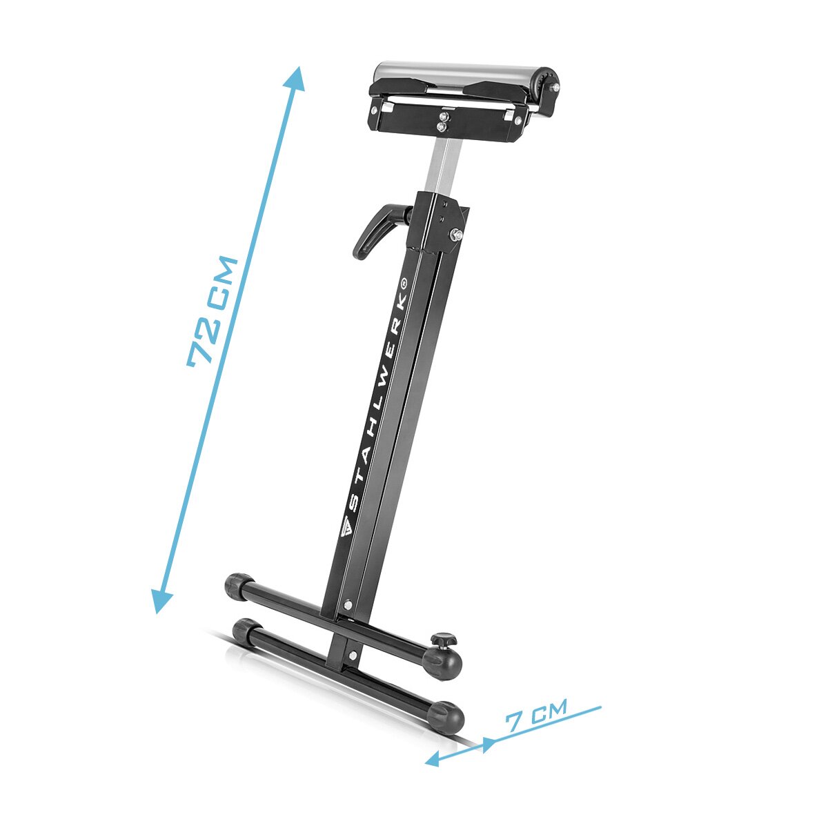 Steelworks rollerbock RB-1110 St Workbose | Piegaletta Pietra Regolabile da 720 a 1.100 mm con 60 kg di capacità di carico e copertura del rotolo