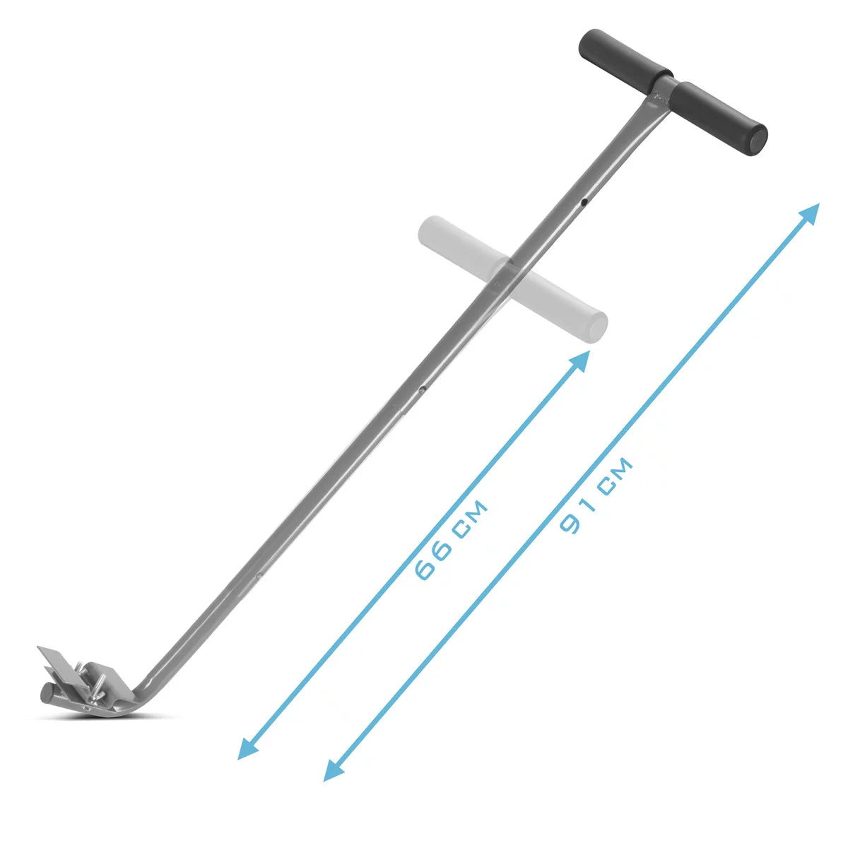 Trolebre de acero TRS-250 St con capacidad de carga de 250 kg y rodillos de dirección de goma 58 x 29 cm de plataforma de plataforma | Coche de transporte | Roller de muebles | Tablero de rodillos | Mandizadores | Transportista