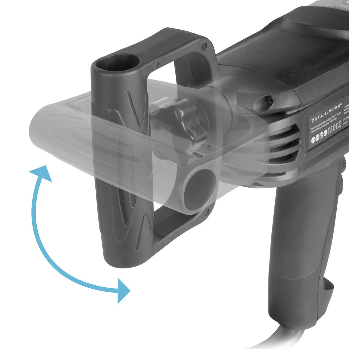 STAHLWERK agitator RW-1000 ST | 1,000 W and 550 rpm | Speed ​​control and right-left rotation | Electric mortar stirrer | Concrete mixer | Paint stirrer | Color mixer | Hand mixer | Hand mixer