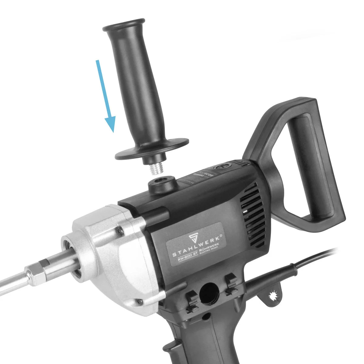 STAHLWERK agitator RW-800 ST | 800 W and 500 rpm | Electric mortar stirrer | Robust design | Stable concrete stirrer | Paint stirrer | Color mixer | Hand mixer | Hand mixer