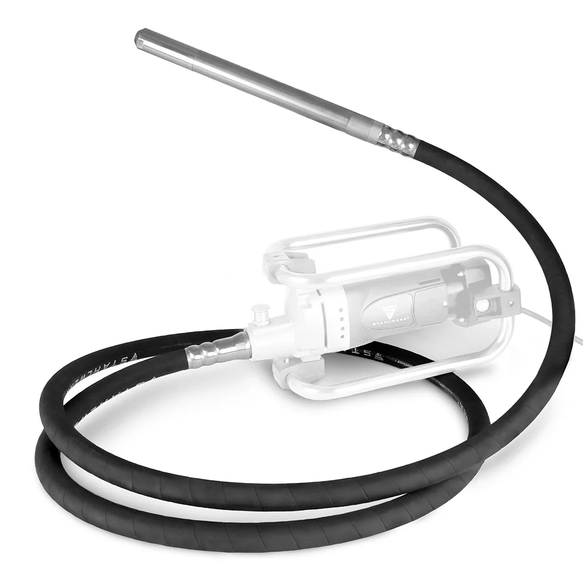 STAHLWERK Rüttelflasche Ø 35 mm | 400 cm Schlauchlänge | Innenrüttler mit flexibler Welle für Elektro-Betonrüttler | Rüttelschlauch für Betonverdichter, Flaschenrüttler und Betonvibratoren