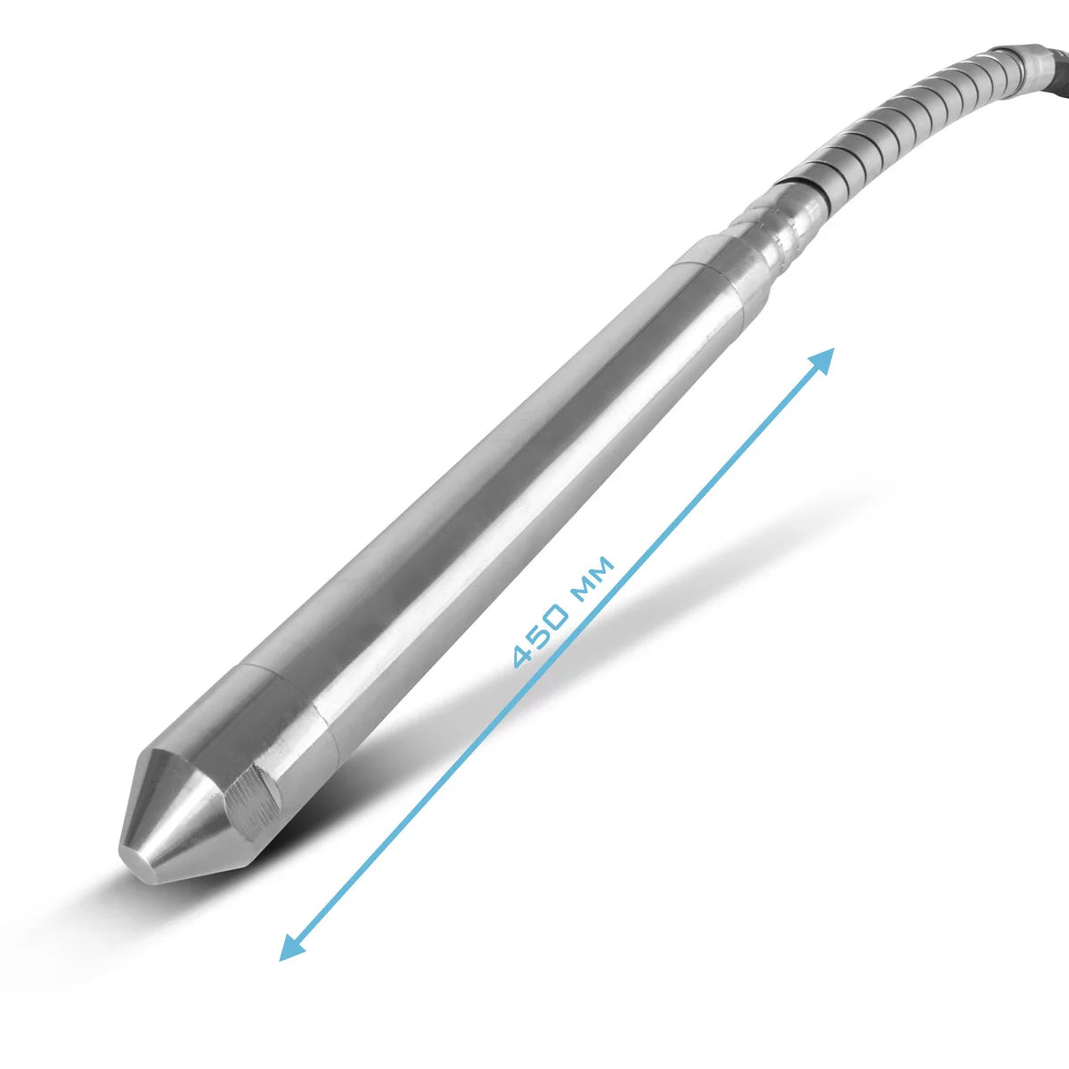 STAHLWERK Rüttelflasche Ø 45 mm | 400 cm Schlauchlänge | Innenrüttler mit flexibler Welle für Elektro-Betonrüttler | Rüttelschlauch für Betonverdichter, Flaschenrüttler und Betonvibratoren