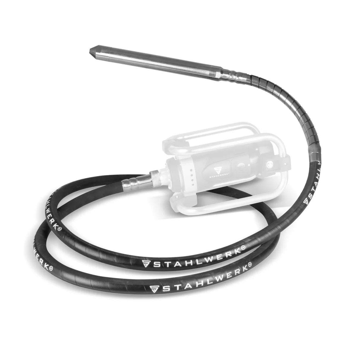 STAHLWERK Rüttelflasche Ø 45 mm | 600 cm Schlauchlänge | Innenrüttler mit flexibler Welle für Elektro-Betonrüttler | Rüttelschlauch für Betonverdichter, Flaschenrüttler und Betonvibratoren