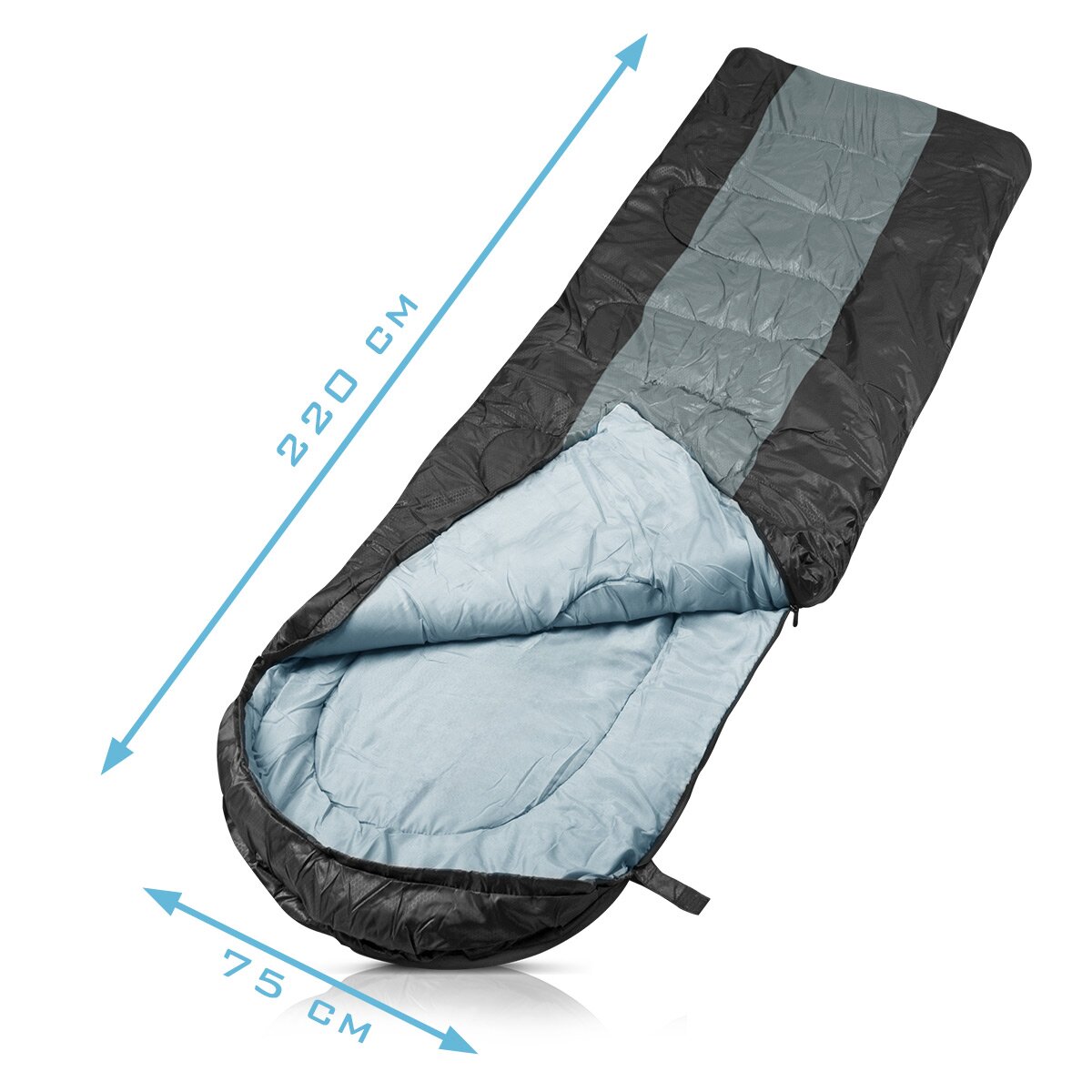 STAHLWERK Schlafsack SB-400 ST bis -15°C 4 Jahreszeiten Outdoorschlafsack | Campingschlafsack | Mumienschlafsack | Reiseschlafsack | Sommer- und Winterschlafsack