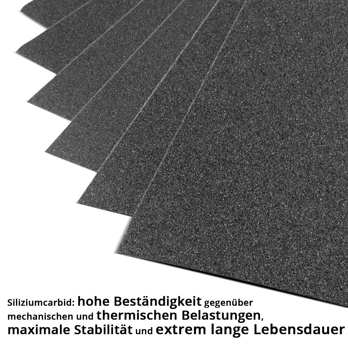 STAHLWERK Schleifpapier 12er Set 230 x 280 mm Siliziumcarbid-Schmirgelpapier | Schleifpads | Schleifmittel mit 60 | 80 | 100 | 120 | 180 | 240 Körnung zum Schleifen und Polieren