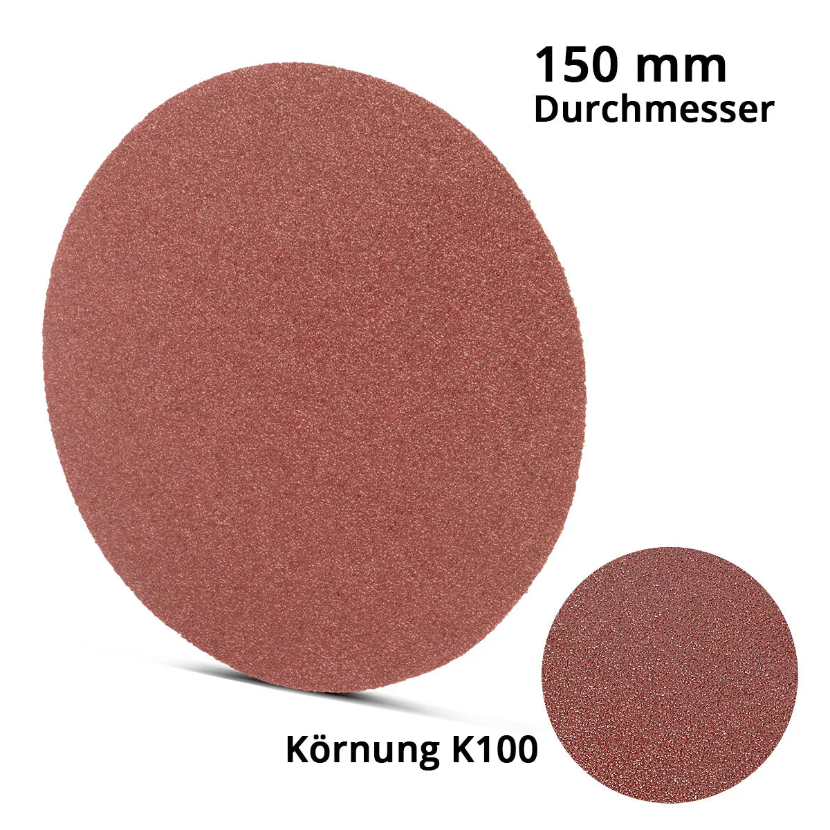 STAHLWERK Schleifscheiben 10er Set 150 mm mit K100 Körnung Schleifpads | Schleifmittel | Zubehör für Tellerschleifer und Schleifgeräte