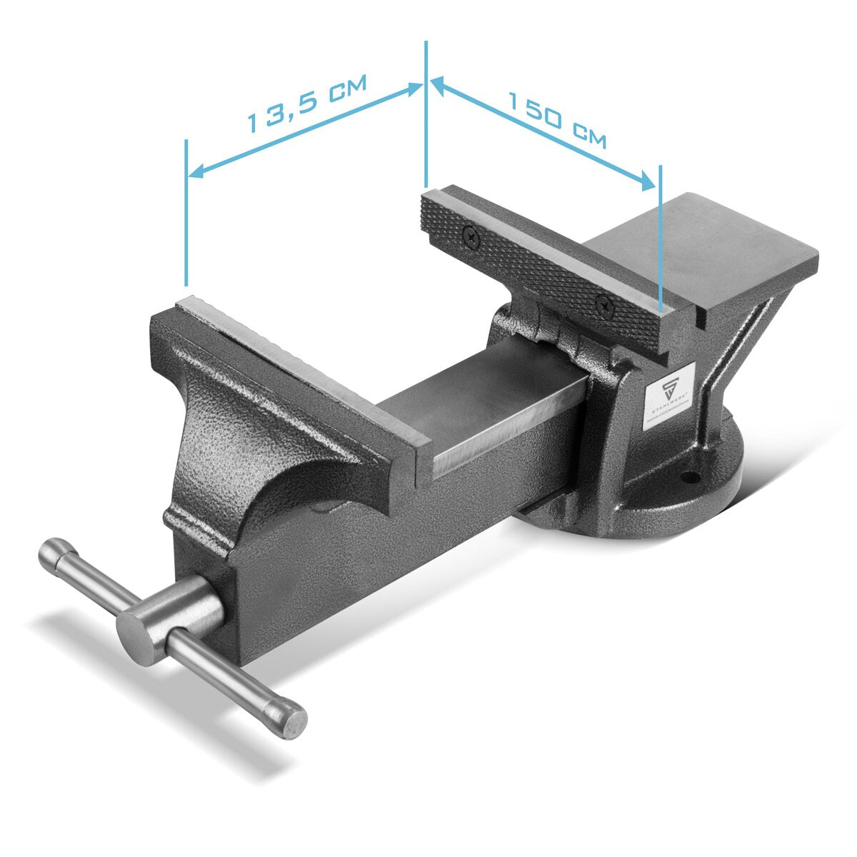 Steelworks Yardımcısı BV-1550 ST 150 mm açıklıklı dökme demirden yapılmış, Makine Yardımcısı | Workbench Yardımcısı | Gerilim cihazı | Paralel Yardımcı | Örs ile masa mengenesi