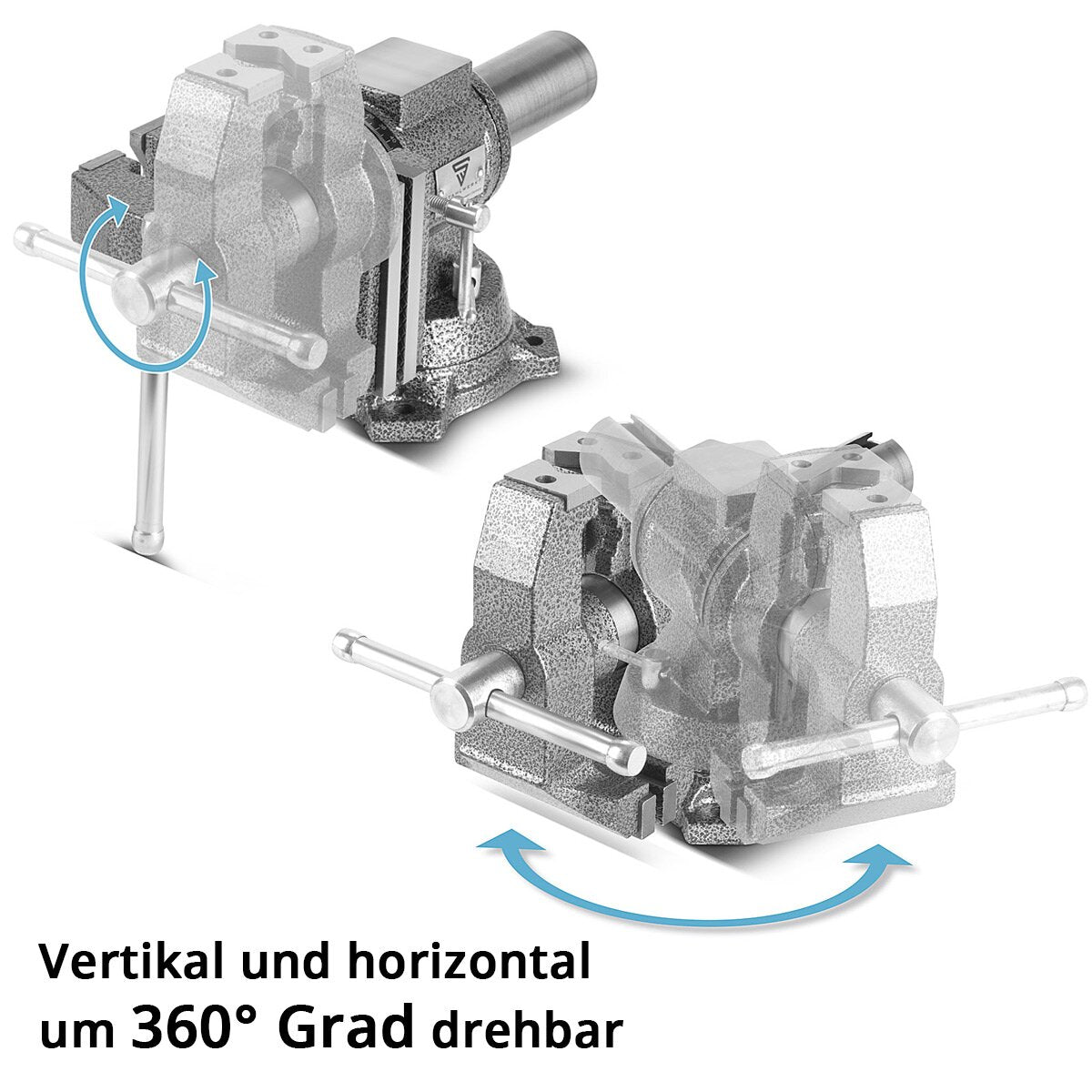 Çelik işleri çok fonksiyonlu vice mv-100 st Dökme demirden yapılmış 100 mm açıklıklı 360 ° döndürülebilir, Makine Yardımcısı | Workbench Yardımcısı | Paralel Yardımcı | Örs ile masa mengenesi