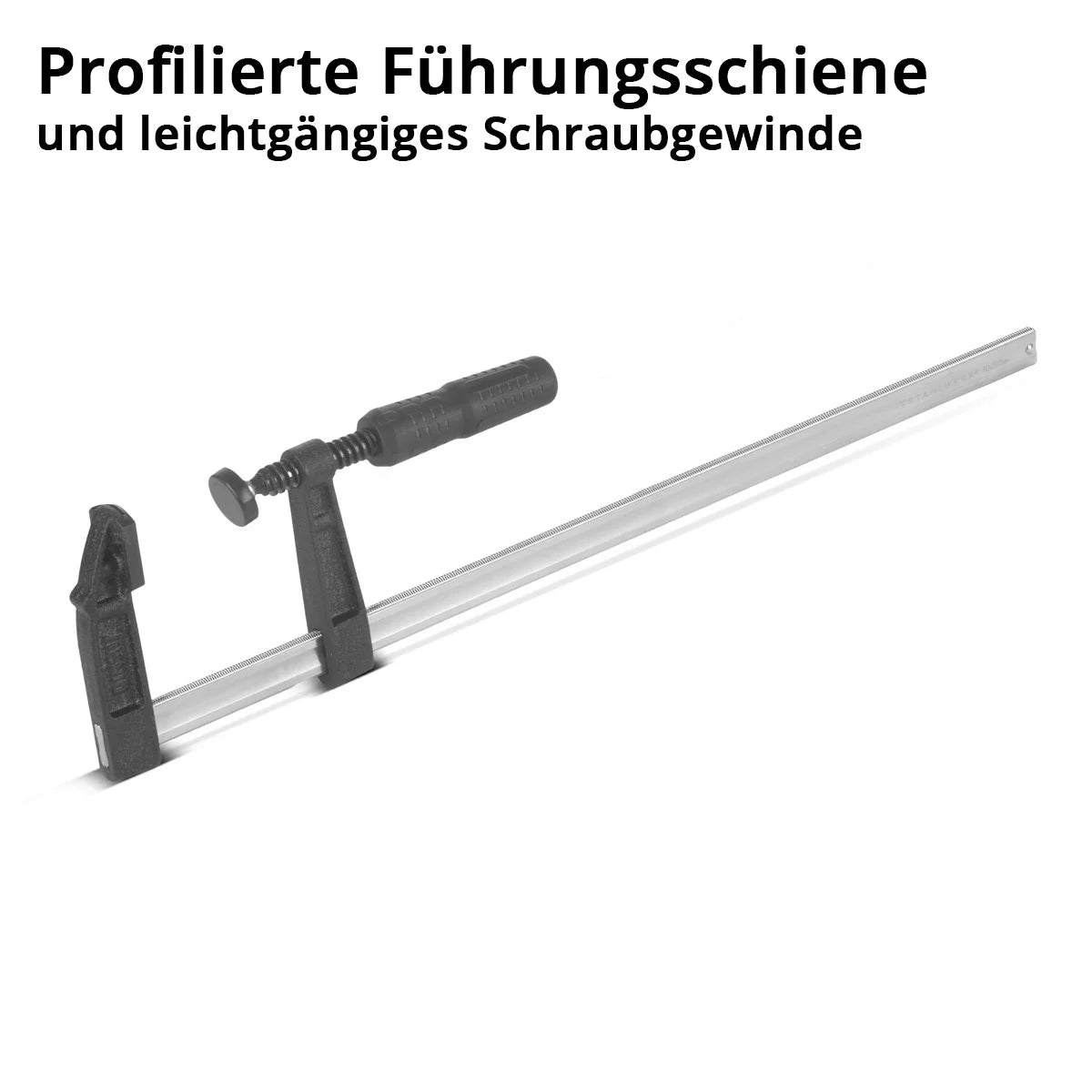 STAHLWERK 3 x Schraubzwinge 80x500 mm | kraftvolle Klemmzwinge aus Stahl und Kunststoff | F-Zwinge zum Fixieren von Werkstücken |stabile Zwinge mit Spannweite 500 mm, Spanntiefe 80 mm